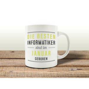 TASSE Kaffeebecher DIE BESTEN INFORMATIKER Informatik Kollege Abschiedsgeschenk Geburtstagstasse