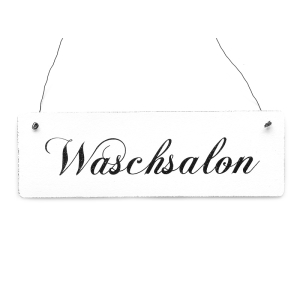 Shabby Vintage Schild Türschild WASCHSALON...