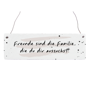 Holzschild Vintage FREUNDE SIND DIE FAMILIE Freundschaft...