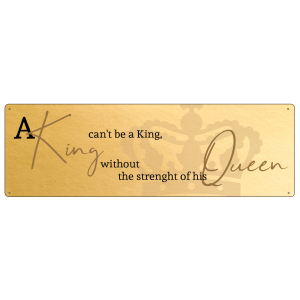 GOLD Dekoschild A KING CANT´T BE A KING Wandschild...