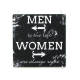 XL Shabby Vintage Schild Dekoschild MEN TO THE LEFT WOMEN ARE ALWAYS RIGHT Türschild Toilette WC Bad
