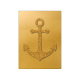 30x22cm GOLD Wandschild ANKER GOLD Maritim Meer Heimathafen Glitzer