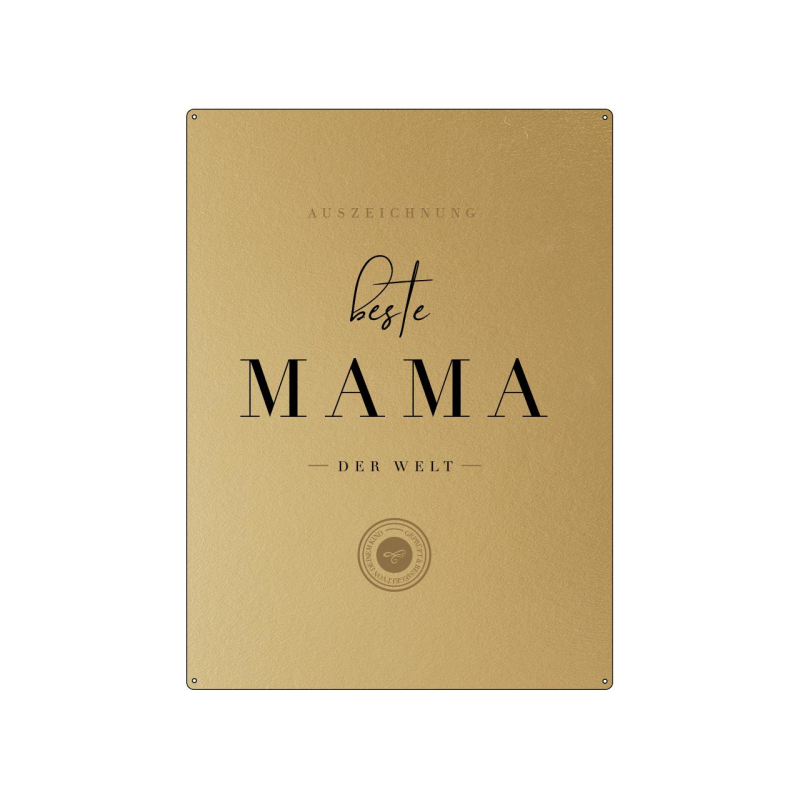 30x22cm Gold Wandschild Auszeichnung Beste Mama Der Welt Gold Optik G 21 99