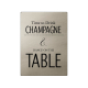 30x22cm PLATIN Wandschild TIME TO DRINK CHAMPAGNE AND  DANCE ON THE TABLE Platin Optik