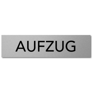 Interluxe Türschild AUFZUG Aluminium 200x50mm im modernen Design Hinweisschild für Besucher, Gäste, Mitarbeiter, Kunden