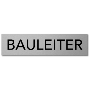 Interluxe Türschild BAULEITER 200x50x3mm, extra...