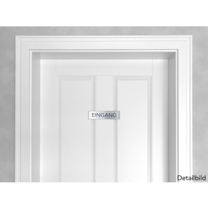 Interluxe Türschild  CHEFIN 200x50mm aus Aluminium, modernes Schild für Chefzimmer im Unternehmen, Firma, Behörde, Praxis, Werkstatt