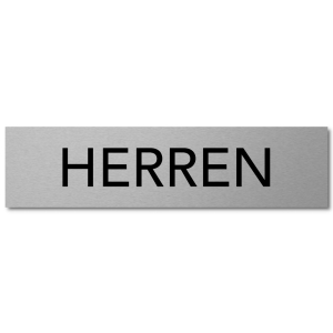 Interluxe Türschild HERREN aus Aluminium, 200x50mm...