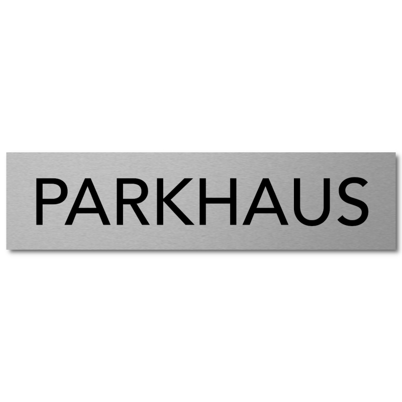 Interluxe Türschild Parkhaus Schild aus Aluminium 200x50x3mm, selbstklebend und wiederablösbar, als Leitsystem für Hotel, Pension, Wohnhaus oder Behörde