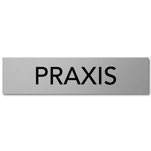 Interluxe Türschild Praxis 200x50x3mm, Schild aus...