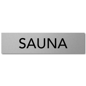 Interluxe Türschild Sauna 200x50x3mm, Schild aus...