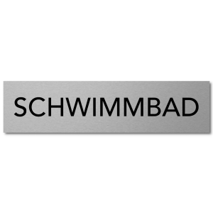 Interluxe Türschild Schwimmbad 200x50x3mm, Schild...