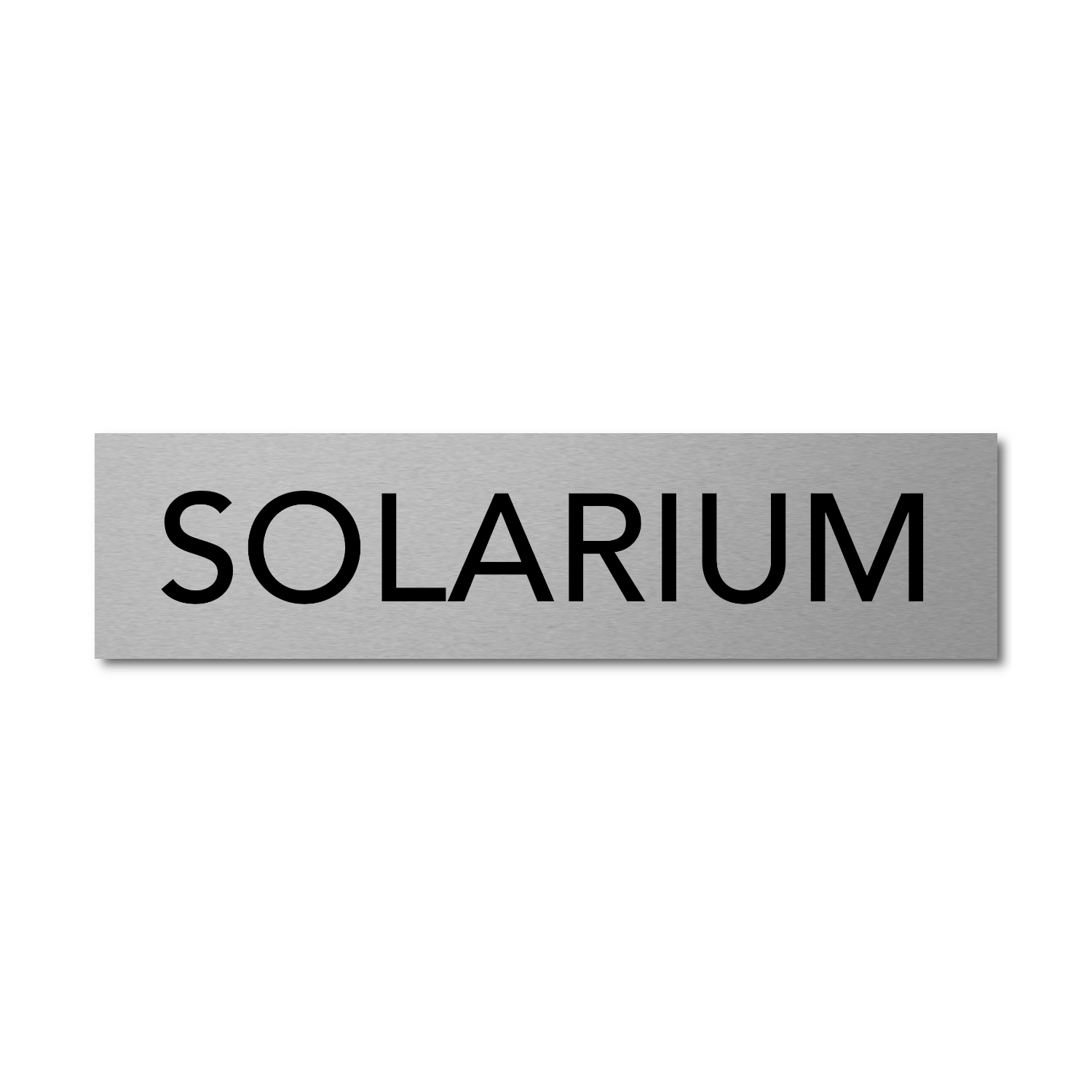 Interluxe Türschild Solarium 200x50x3mm, Schild aus Aluminium, selbstklebend und wiederablösbar, modernes Schild für Fitnesstudio, Hotel, Wellness, 