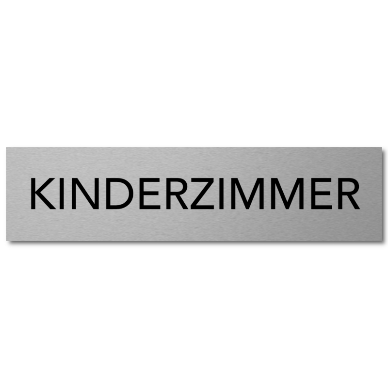 Interluxe Türschild Kinderzimmer 200x50x3mm, Schild aus Aluminium, selbstklebend und modern für Ferienwohnung, Ferienhaus