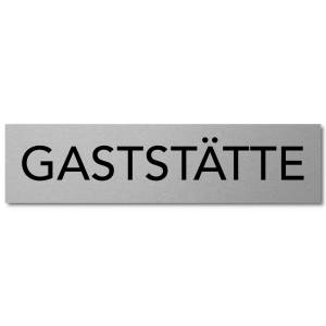 Interluxe Türschild Gaststätte 200x50x3mm,...