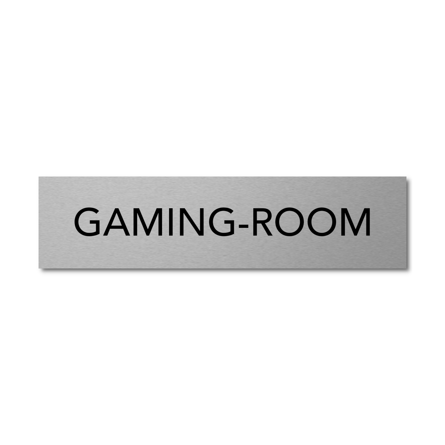 Interluxe Türschild Gaming-Room 200x50x3mm, Schild aus Aluminium, selbstklebend und wiederablösbar für Spielzimmer im Hotel, Ferienhaus