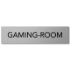 Interluxe Türschild Gaming-Room 200x50x3mm, Schild aus Aluminium, selbstklebend und wiederablösbar für Spielzimmer im Hotel, Ferienhaus