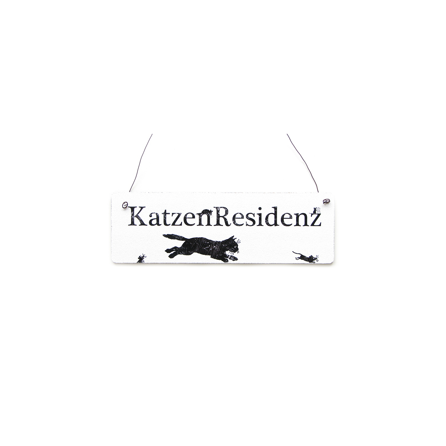 Vintage Schild Türschild Dekoschild KATZENRESIDENZ Dekoration Katze Kater