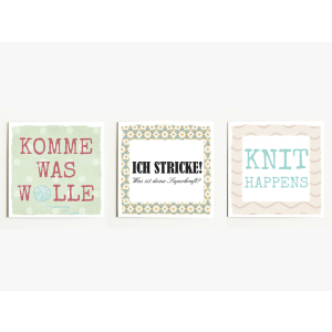 Interluxe Magnet 3er Set Komme was Wolle 70x70mm...