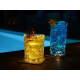 INTERLUXE leuchtende LED Untersetzer Aller guten Dinge sind dry (blau) für Gin-Tonic