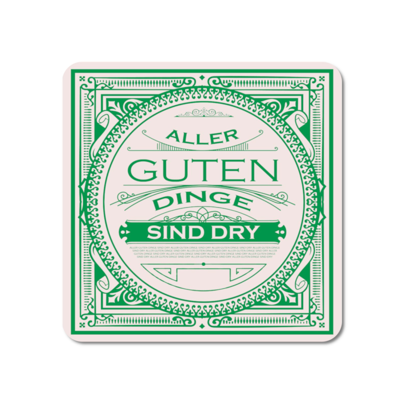 INTERLUXE leuchtende LED Untersetzer Aller guten Dinge sind dry (grün) für Gin-Tonic