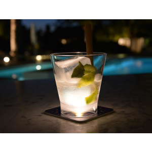 INTERLUXE LED Untersetzer - Tonic ohne  Alkohol ist ginlos - leuchtende Glasuntersetzer für Gin-Tonic