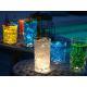 INTERLUXE leuchtende LED Getränkeuntersetzer - Marmor-Optik (roségold) - Untersetzer mit Licht für Cocktails, Champagner, Sekt, Longdrinks