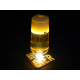 INTERLUXE Retro LED Untersetzer in Rost-Optik Getränkeuntersetzer mit Licht für Bier, Flaschenlicht für die Werkstatt oder Garage, cooles Geschenk