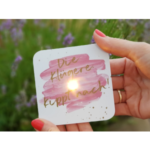 INTERLUXE LED Glasuntersetzer - Watercolor flamingo - leuchtender Untersetzer als Tischdeko für die Gartenparty Boho