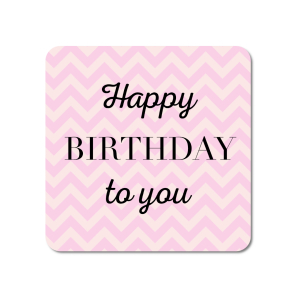 INTERLUXE LED Untersetzer - Happy Birthday pink -...