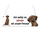Interluxe Holzschild - Hier wohnt ein Labrador - Türschild, Dekoschild oder Hundeschild als Geschenk für Menschen mit Hund