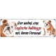 Interluxe Metallschild - Hier wohnt eine Englische Bulldogge - dekoratives Schild, Blechschild als Geschenk für Menschen mit Hund
