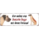 Interluxe Metallschild - Hier wohnt eine Deutsche Dogge - dekoratives Schild, Blechschild als Geschenk für Menschen mit Hund