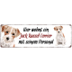 Interluxe Metallschild - Hier wohnt ein Jack Russel Terrier - dekoratives Schild, Türschild, Blechschild als Geschenk für Menschen mit Hund