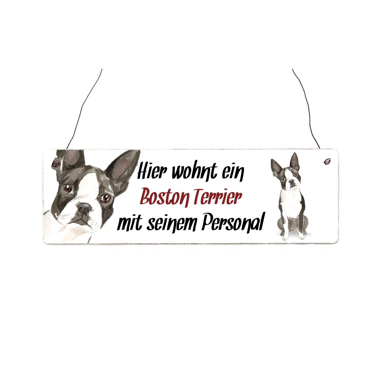 Schiefertafel Mit Jack Russell Motiv – « VORSICHT VOR DEM FRAUCHEN DER HUND IST HARMLOS » Dekoschild, Ca. 22 X 16 Cm