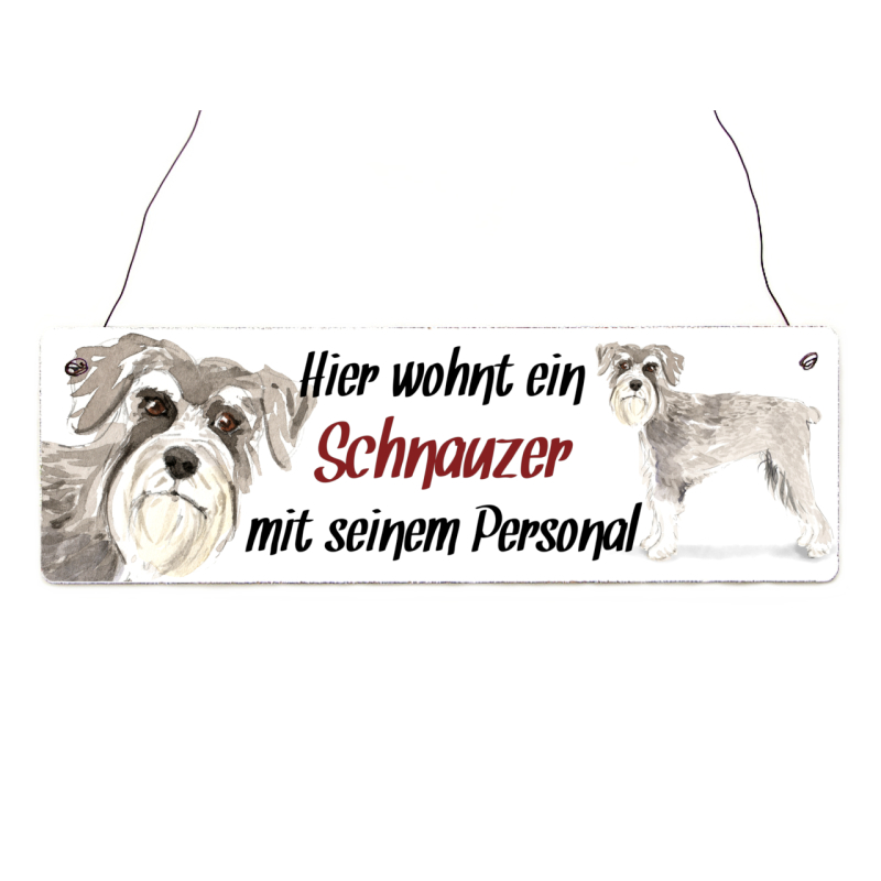 Schild Mit Schnauzer-Motiv | PVC-Schild 27,9 X 27,9 Cm – Witzige Dekoration Für Innen & Außen