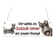 Interluxe Holzschild - Hier wohnt ein Scottish Terrier - Türschild, Dekoschild, Warnschild als Geschenk für Menschen mit Hund