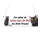 Interluxe Holzschild - Hier wohnt die liebste Katze der Welt - Türschild, Dekoschild, Schild als Geschenk für Menschen mit Katze