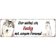 Interluxe Metallschild - Hier wohnt ein Husky - dekoratives Schild, Türschild, Blechschild als Geschenk für Menschen mit Hund