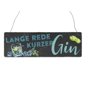 Interluxe Holzschild - Lange Rede kurzer Gin (2) - Schild...