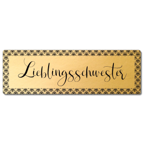 Interluxe GOLD Metallschild - Lieblingsschwester -...