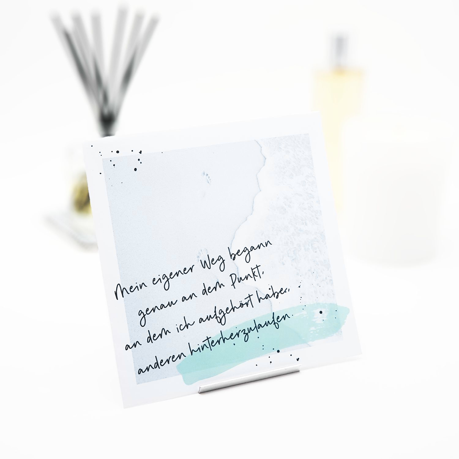 Interluxe Duftsachet - Mein eigener Weg begann genau an dem Punkt - Duftsäckchen mit Motivation Weisser Tee | Süß / Frisch / Asien / Iris / Patchouli 
