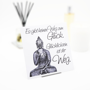 Interluxe Duftsachet - Es gibt keinen Weg zum Glück - Duftkissen mit Buddha-Zitat Weisser Tee