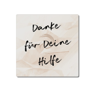 Interluxe Metallschild 20x20cm -Danke für Deine Hilfe - Schild als Geschenk für Freunde und Familie, Nachbarn, Kollegen Dankbarkeit