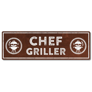 Interluxe Metallschild -  Chef Griller - Schild in extra...
