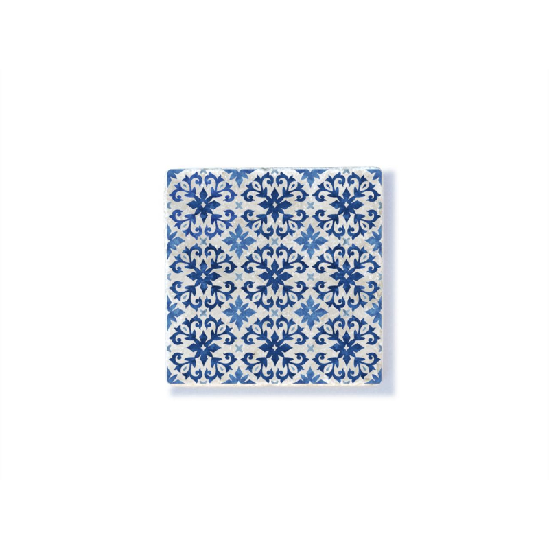 Interluxe Marmor Magnet - Marocco 6 - Größe: 50x50mm Dekomagnet marokkanischer Stil, mediterran, exotisch, oriental