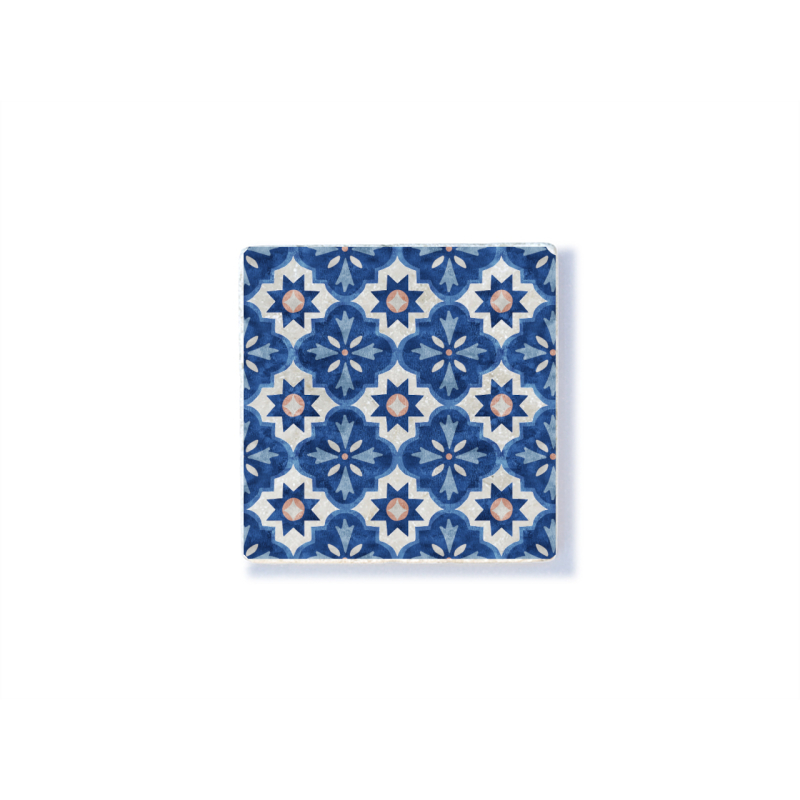 Interluxe Marmor Magnet - Marocco 21 - Größe: 50x50mm Marmormagnet im mediterranen Stil, exotisch, oriental, Landhaus