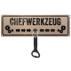 Schilderkönig Metallschild mit Kapselheber - Chefwerkzeug - Schild mit Flaschenöffner für Werkstatt, Büro, Kantine, Küche