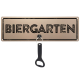 Schilderkönig Metallschild mit Flaschenöffner - BIERGARTEN - Schild mit Bieröffner als Gartenschild