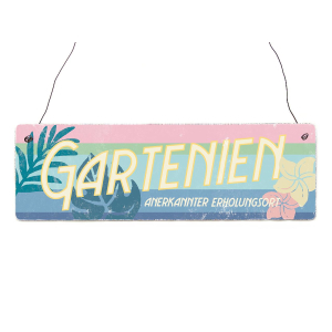 Interluxe Holzschild - Gartenien - Schild für den...